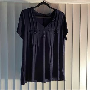 2X Elie McCarthy Woman’s Navy Blouse